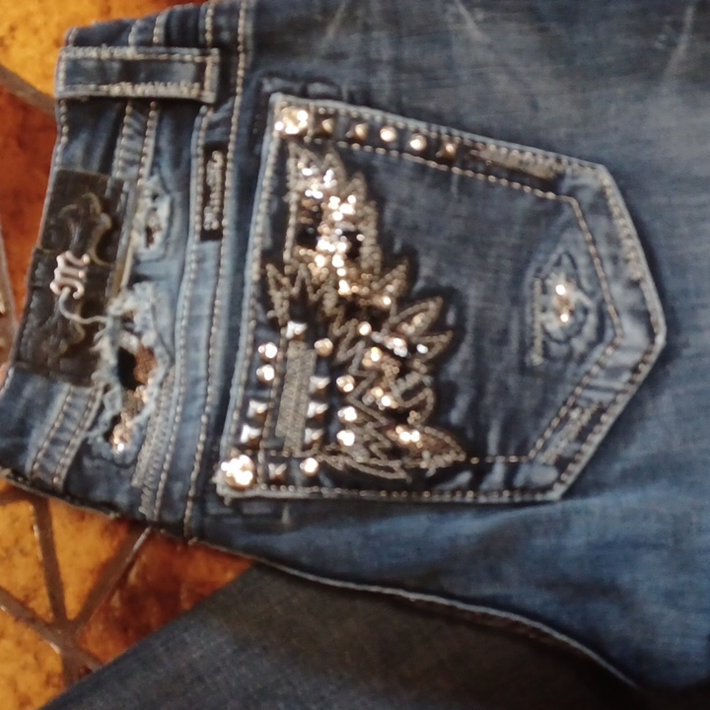 Miss Me Wing Skinny Jeans 28